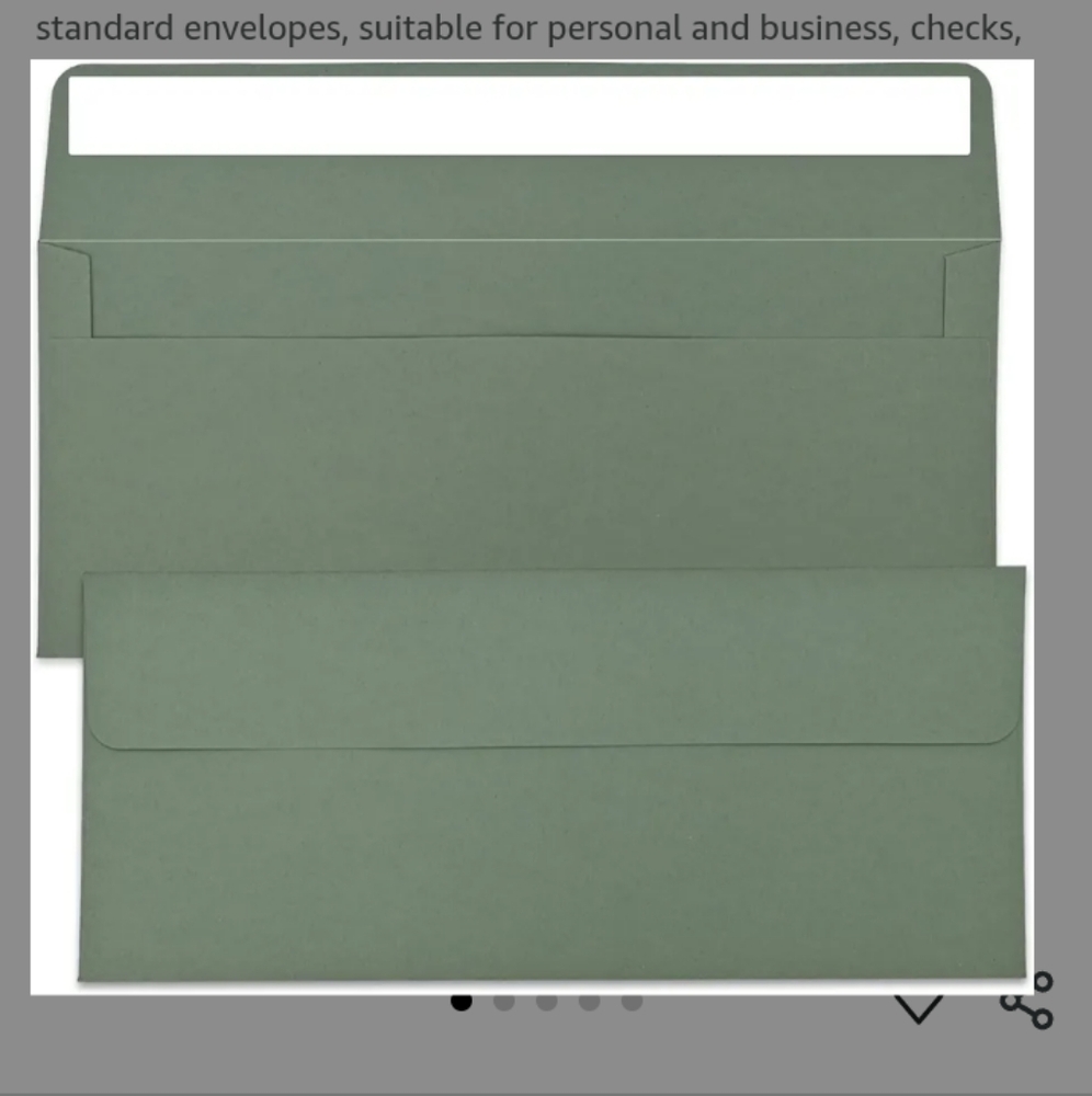 Green Envelopes Set